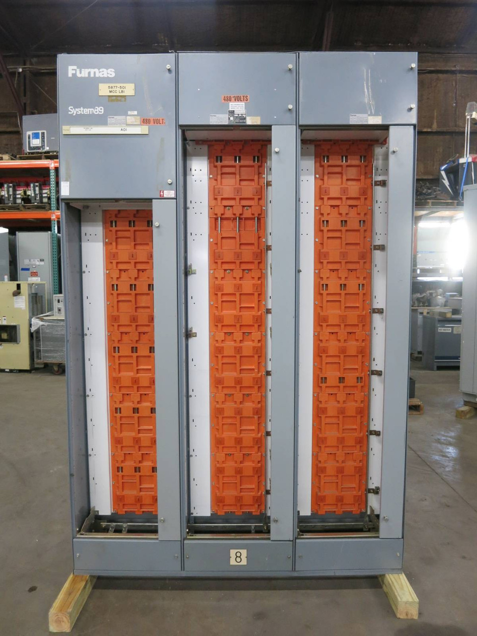Furnas System 89 3x Motor Control Center Sections 800A / 300A Main Lug Siemens (TK5216-1)