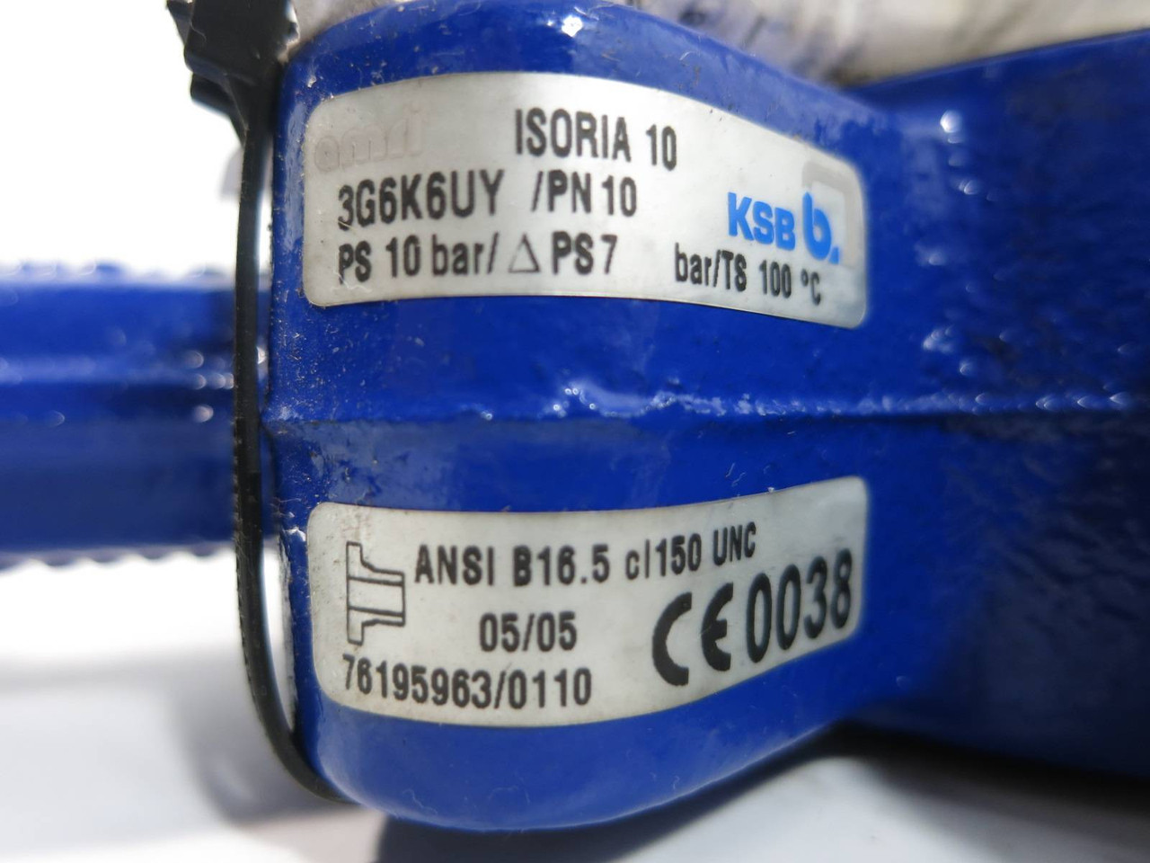 NEW Isoria 10 3G6K6UY Butterfly Valve PN10 4" New Never Installed (TK5230-1)