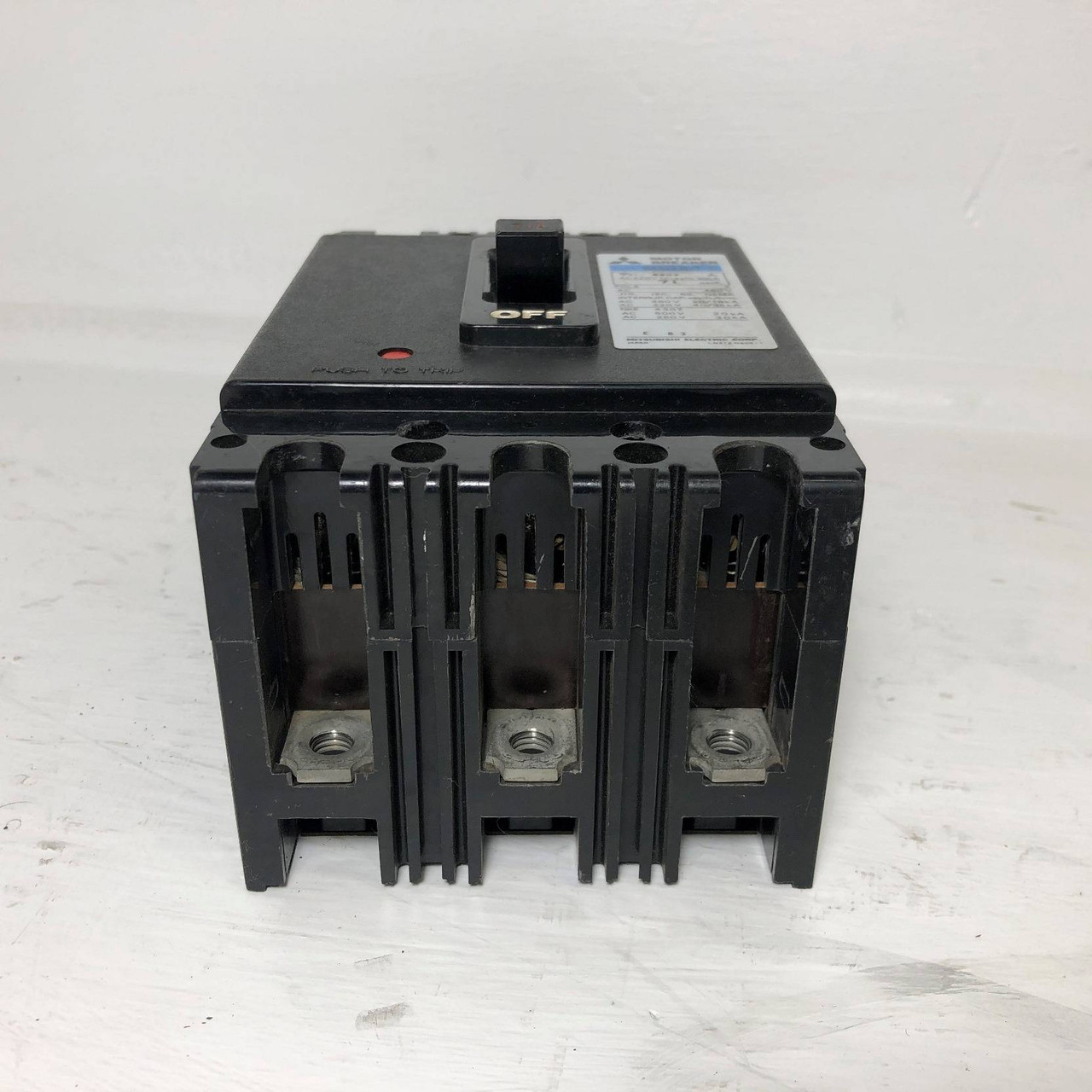 Mitsubishi MB100-S 71A Motor Circuit Breaker Type MB100S 3 Pole 460 VAC 71 Amp (EM3722-1)