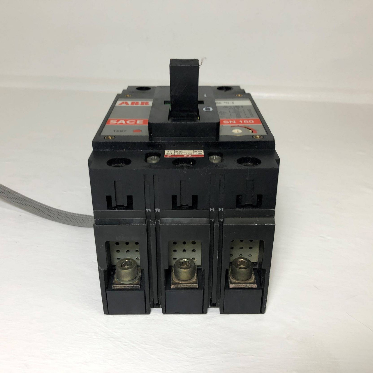 ABB SACE SN 160 Circuit Breaker w/ Shunt 690V 3 Pole 160 Amp SN160 (EM3723-2)
