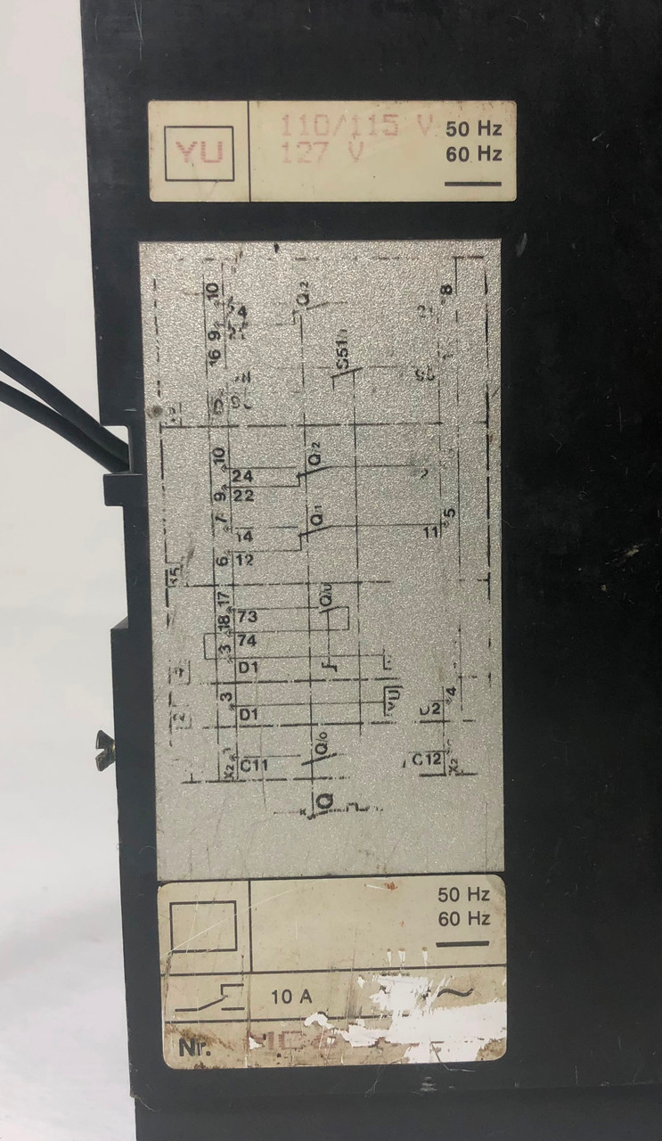 ABB SACE SN 160 Circuit Breaker w/ Shunt 690V 4 Pole 160 Amp SN160 (EM3724-1)