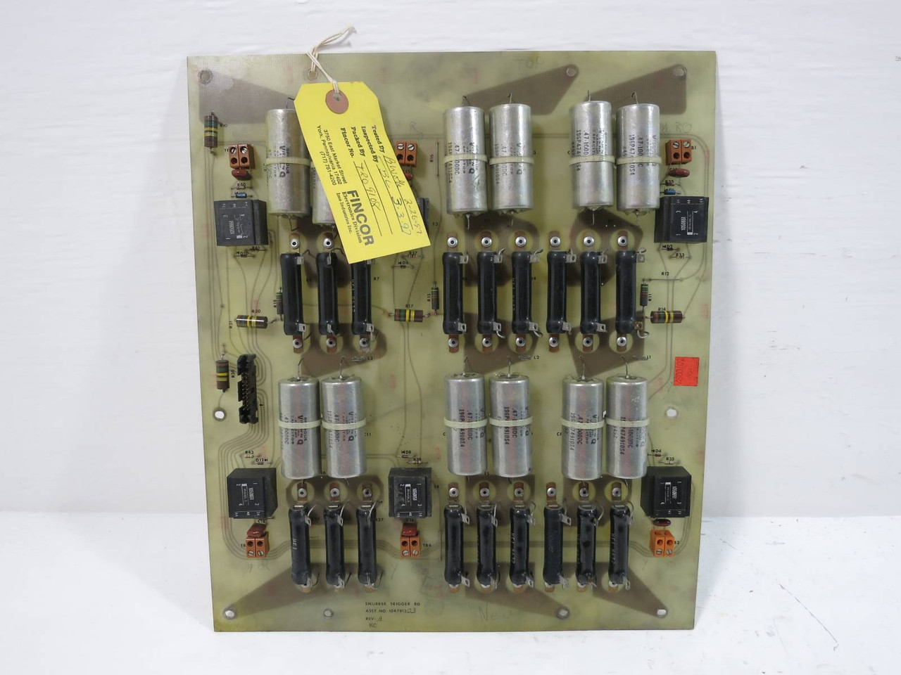 Fincor 1047813-03 Rev. A Snubber Trigger Board PLC Card Boston 1047813 Tested (TK5258-1)