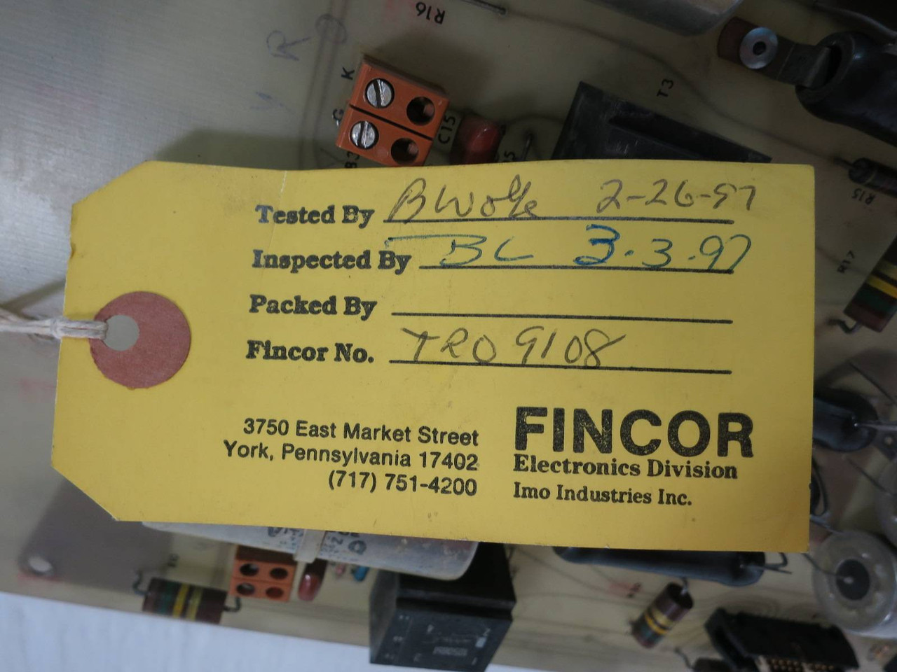 Fincor 1047813-03 Rev. A Snubber Trigger Board PLC Card Boston 1047813 Tested (TK5258-1)