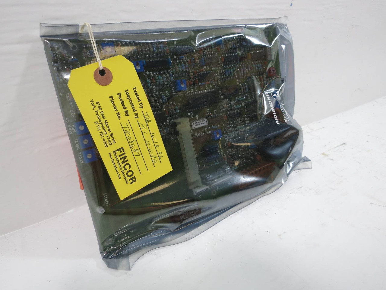 Image of Fincor 1051821-01 Rev. A Scaling Control Board PLC Card Boston 1051821 Tested