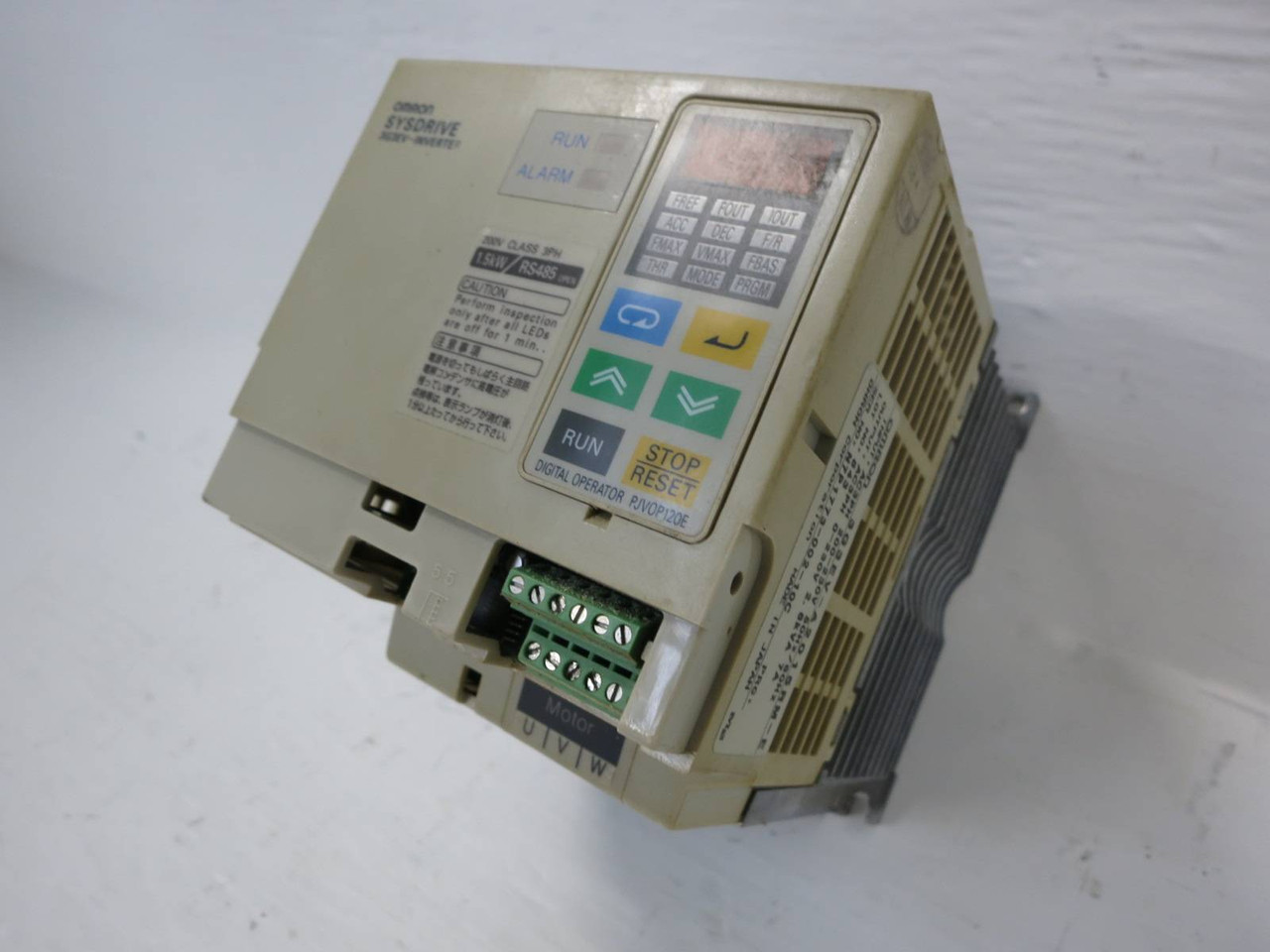 Omron Sysdrive 3G3EV-A2015RM-E 3G3EV Inverter Drive 1.5kW 7A 2.6kVA 230Vac (TK5289-18)