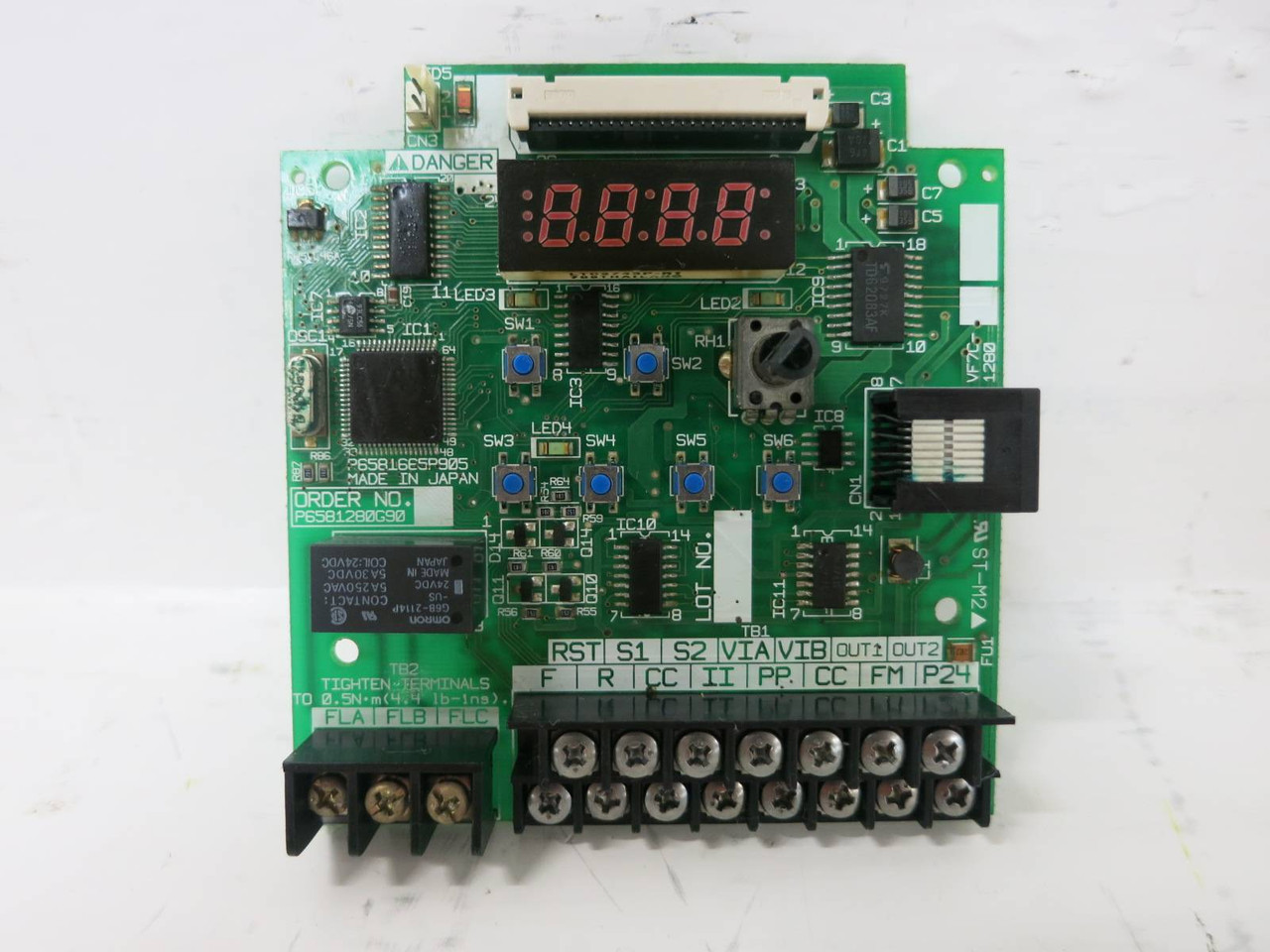 Toshiba P6581665P905 VFS7 Drive VF7C-1280 Controller Board PLC Card (TK5333-11)