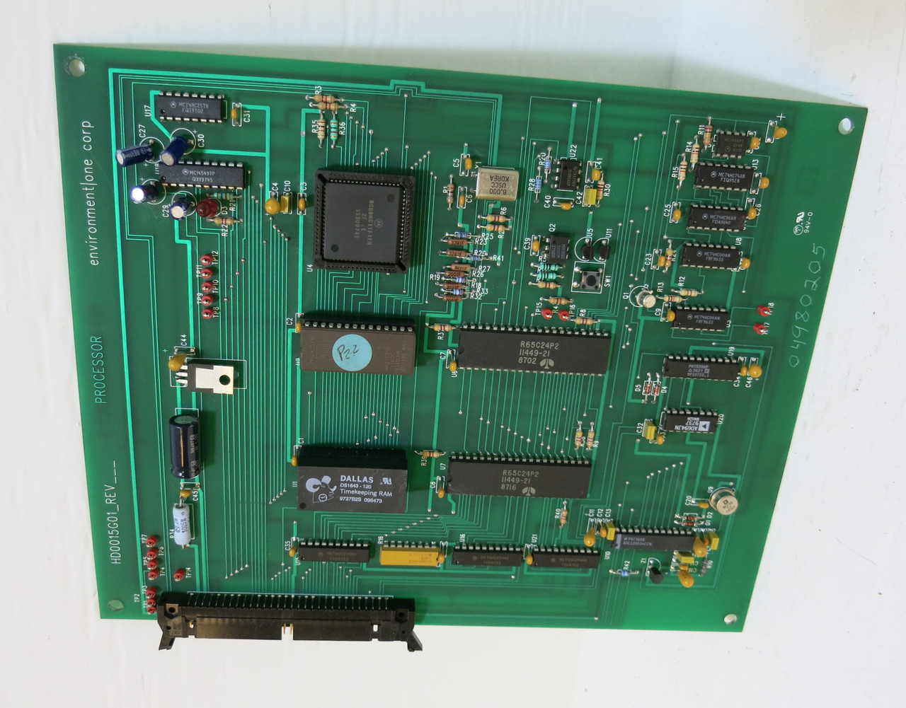 Environment One HD0015G01 Gas Analyzer Processor Board Eone Hydrogen Control PCB (DW1723-2)