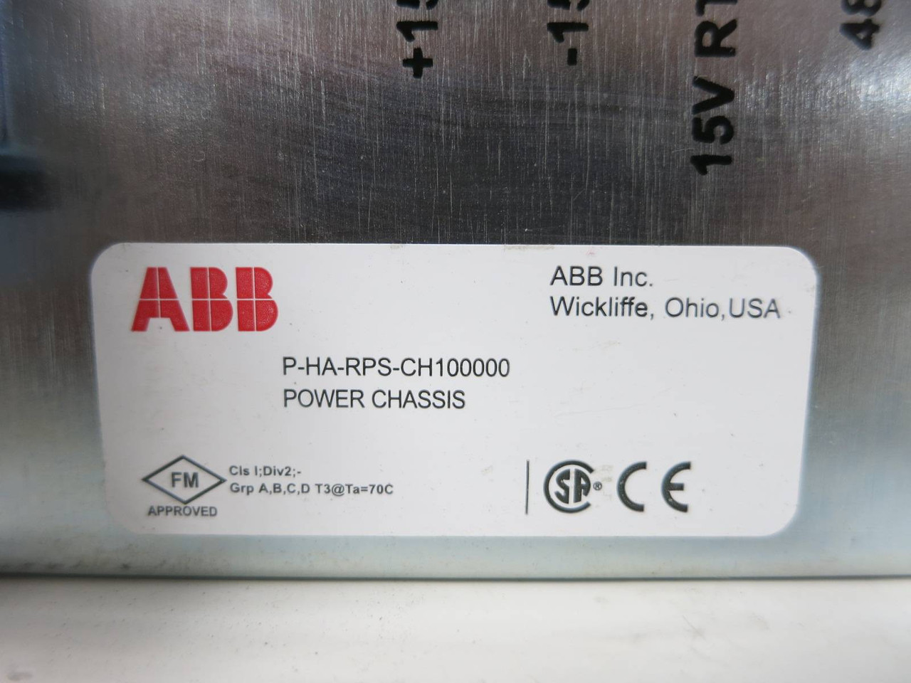 ABB PHARPSCH-100000 Power Supply Chassis PN 10000823 Bailey P-HA-RPS-CH100000 (TK5353-3)