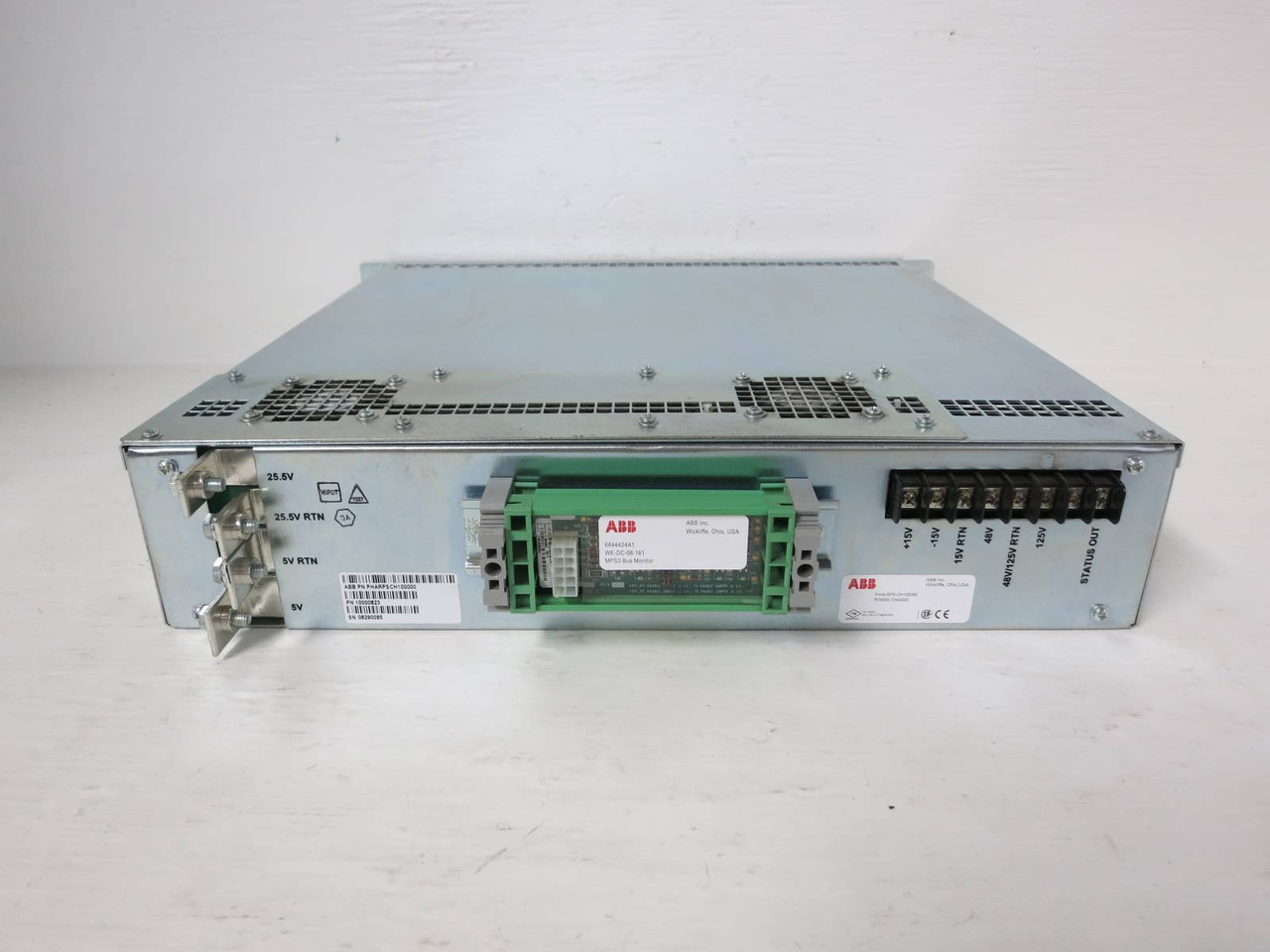 ABB PHARPSCH-100000 Power Supply Chassis PN 10000823 Bailey P-HA-RPS-CH100000 (TK5353-3)