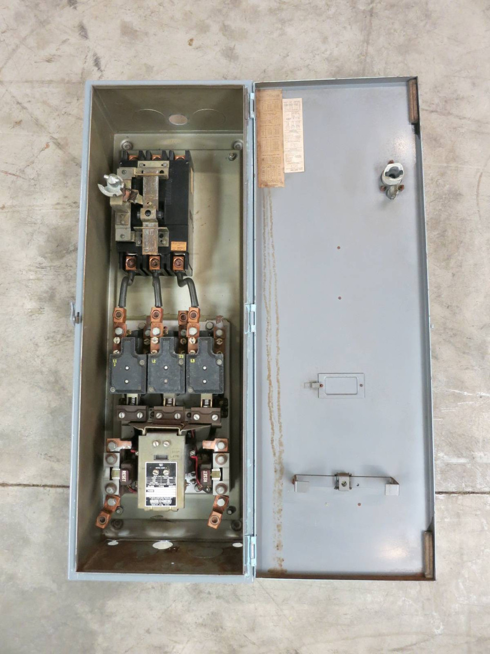 Image of Square D 8536-FO-1-X1 Size 4 Starter 125 Amp Breaker Combination Box 8536-F01