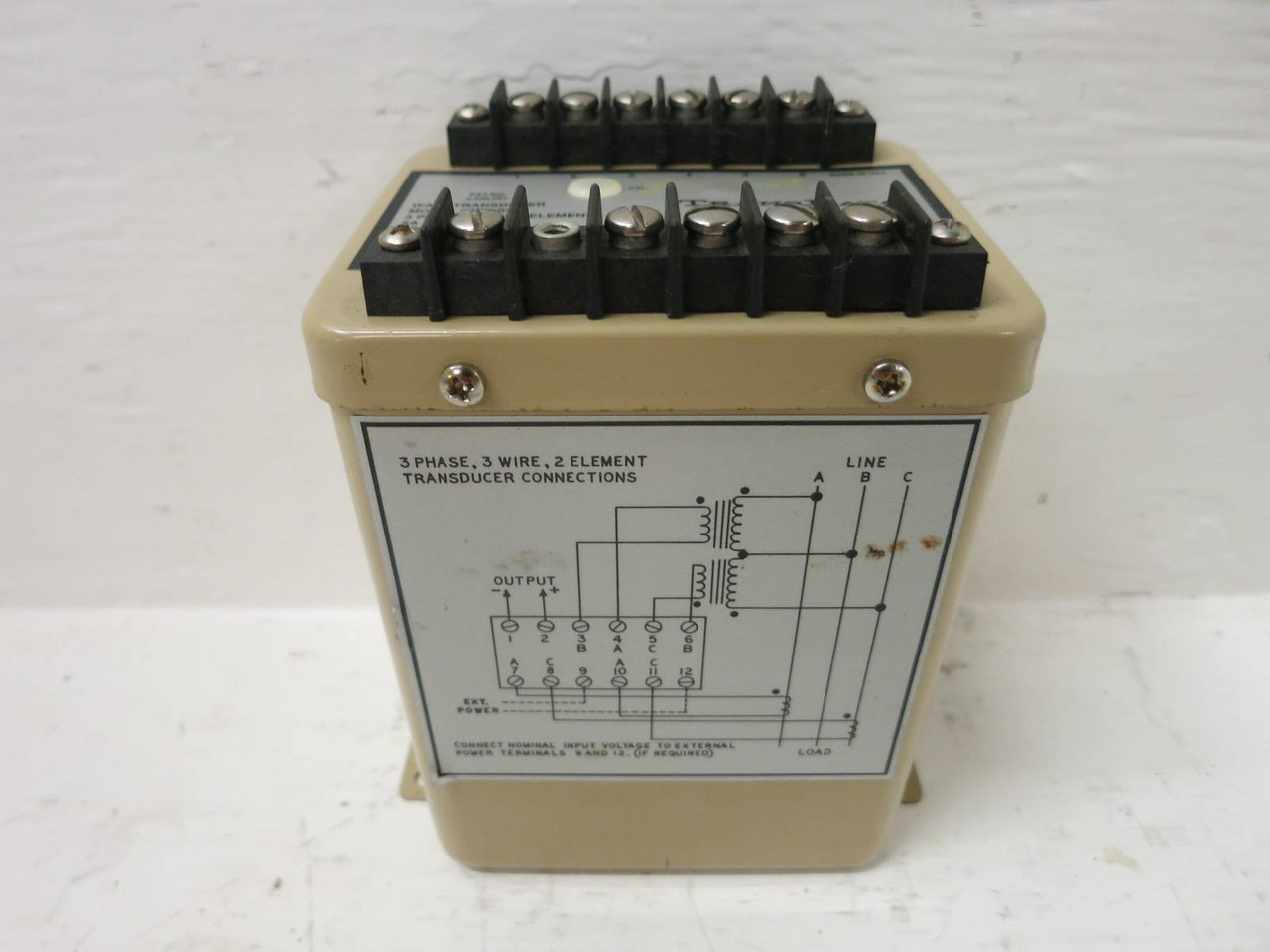 TransData 20EWS501 Watt Transducer 3-Phase 3 Wire 2 Element 5A 120V (TK5405-2)