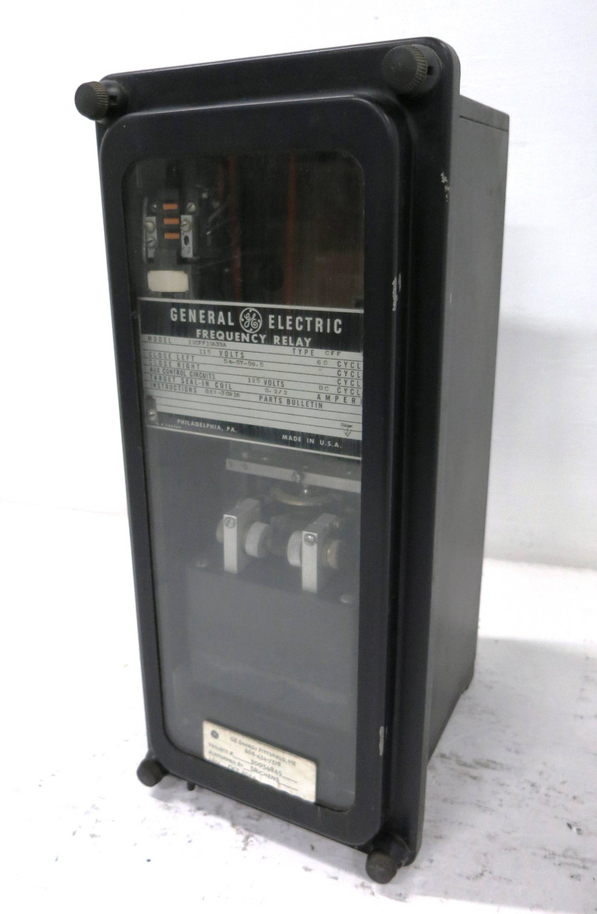Image of GE 12CFF12A33A Frequency Relay Type CFF 115V 0.2/2A General Electric