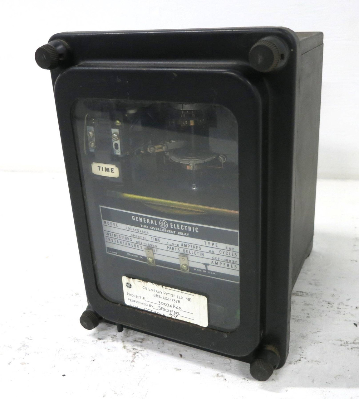 GE 12IAC57A2A Time Overcurrent Relay Type IAC 60Hz 1.5-6A General Electric (DW1770-1)