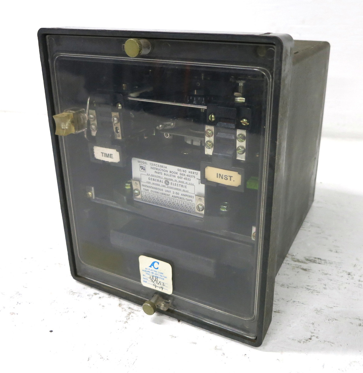 Image of GE 12IFC53B3A Very Inverse Time Overcurrent Relay 50/60Hz 2-50A General Electric