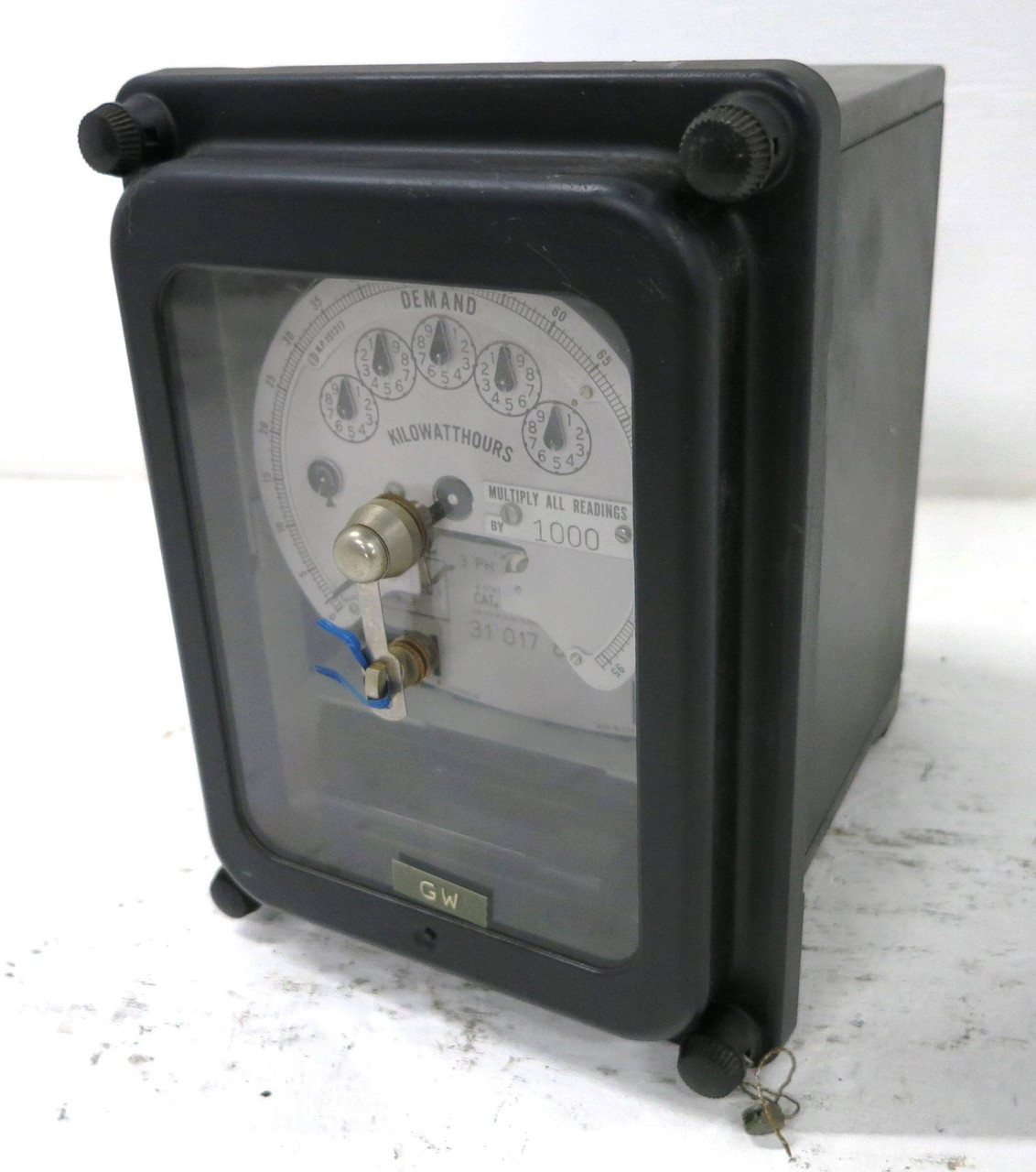 GE 703X64G151 2 Stator Watthour Meter DSM-63 3PH Relay 2000:5 120V 57600 (DW1784-2)