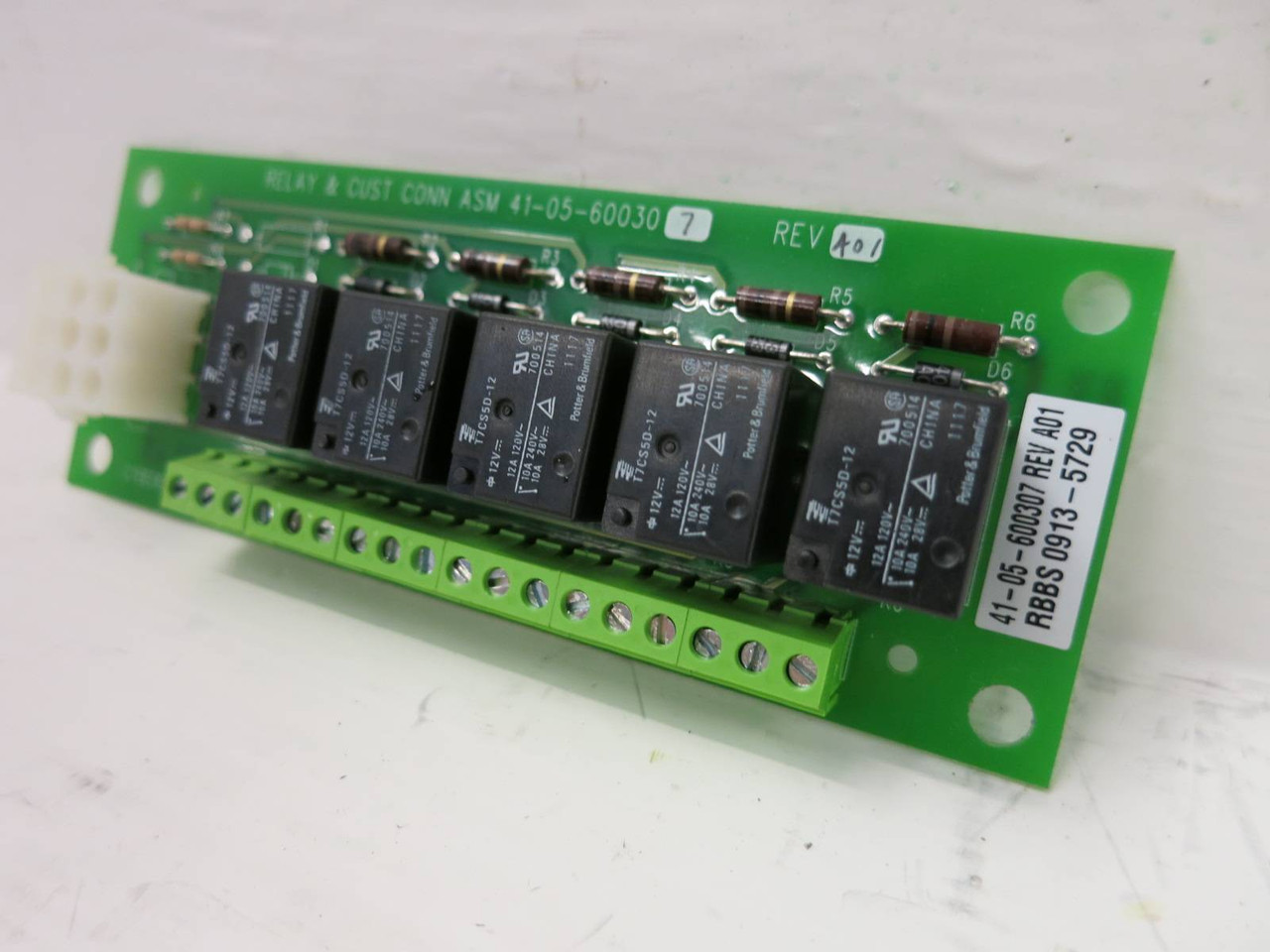 Cyberex 41-05-600307 Rev A01 Relay & CUST CONN ASM Board PLC Card Module (TK5430-3)