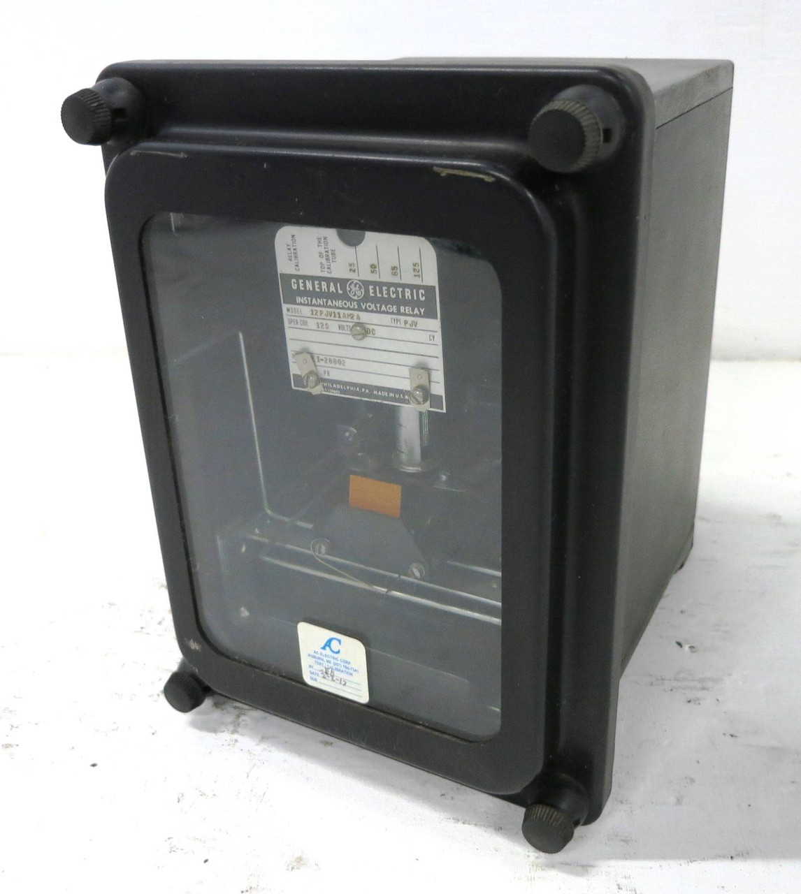 GE 12PJV11AM2A Instantaneous Voltage Relay Type PJV General Electric PJV11AM2A (DW1793-1)