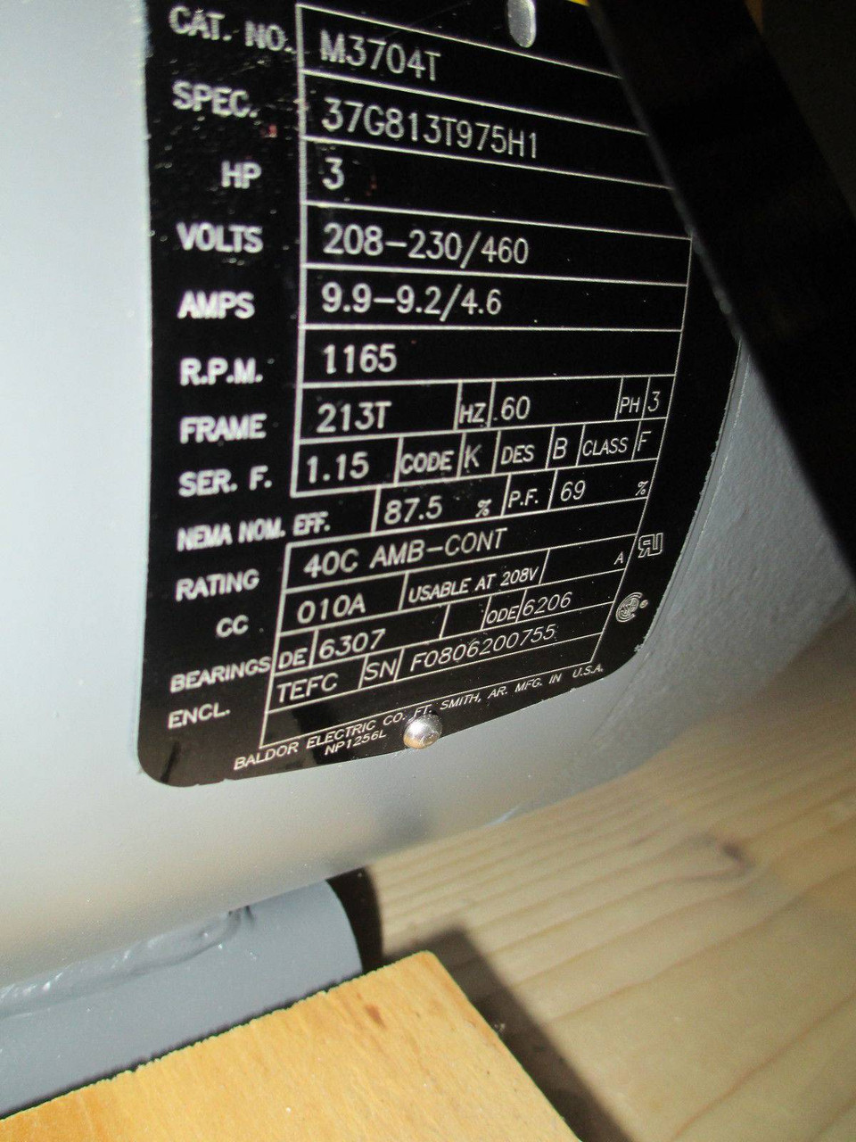 NEW American Maplan Hydraulic Pump 2157311 213T Baldor Reliance 3 HP Motor (EBI0415-1)