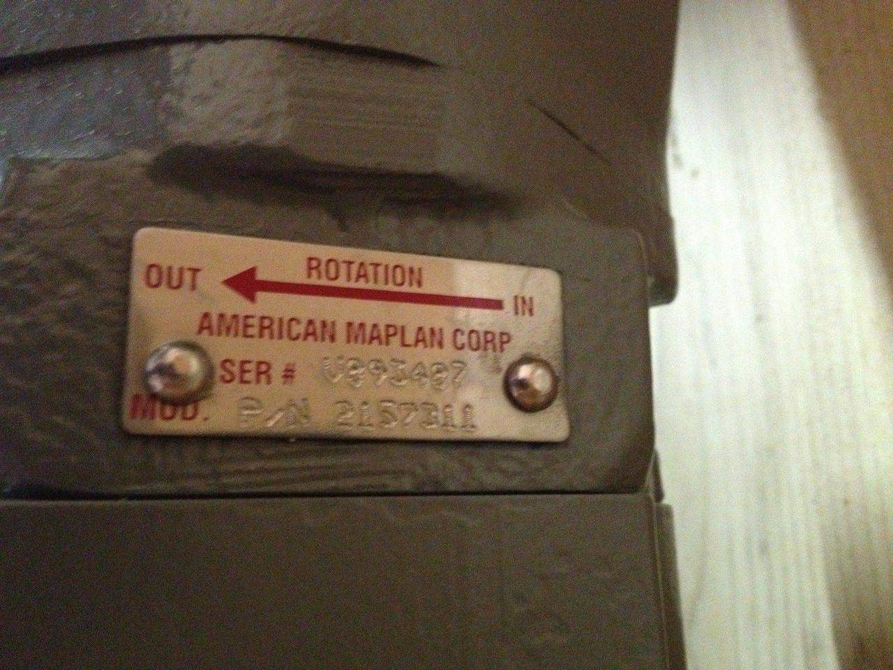 NEW American Maplan Hydraulic Pump 2157311 213T Baldor Reliance 3 HP Motor (EBI0415-1)