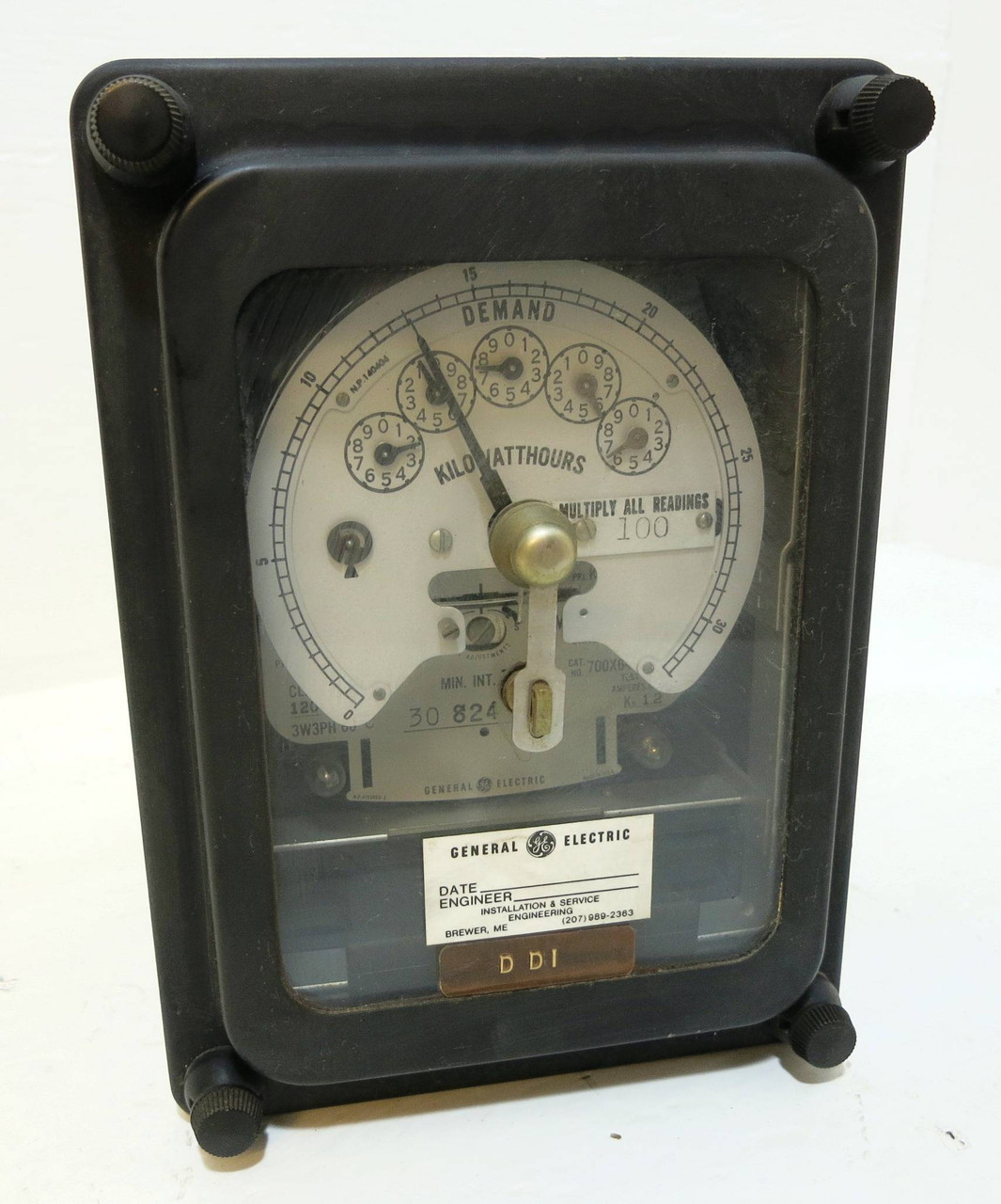GE 700X64G362 Polyphase Watthour Demand Meter DSM-63 Relay 3PH Watt Hour 120V (DW1791-3)