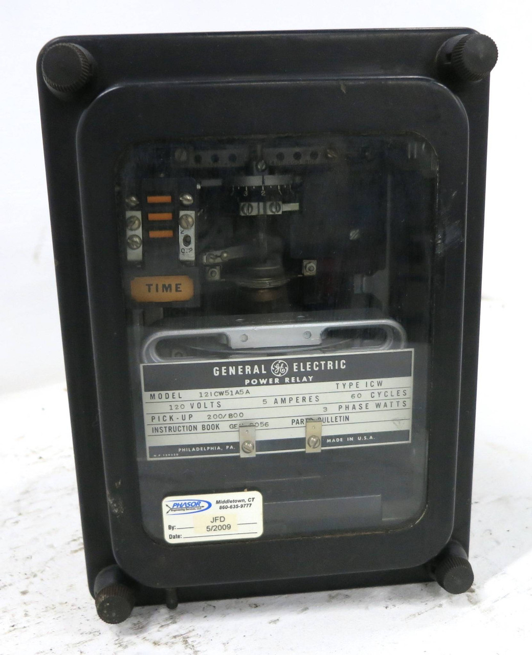 GE 12ICW51A5A Power Relay Type ICW 120V 5A 60 Cycles VAR 3PH Pick-Up 200/800 (DW1800-4)