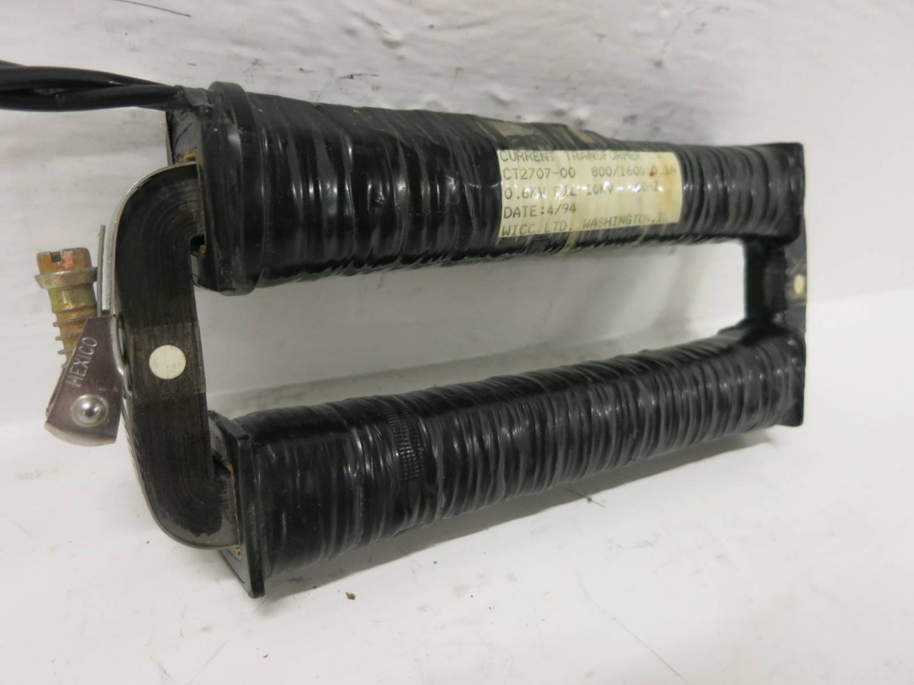 Image of WICC CT2707-00 Current Transformer 800/1600 : 0.1A 0.6KV BIL 10 KV 60Hz