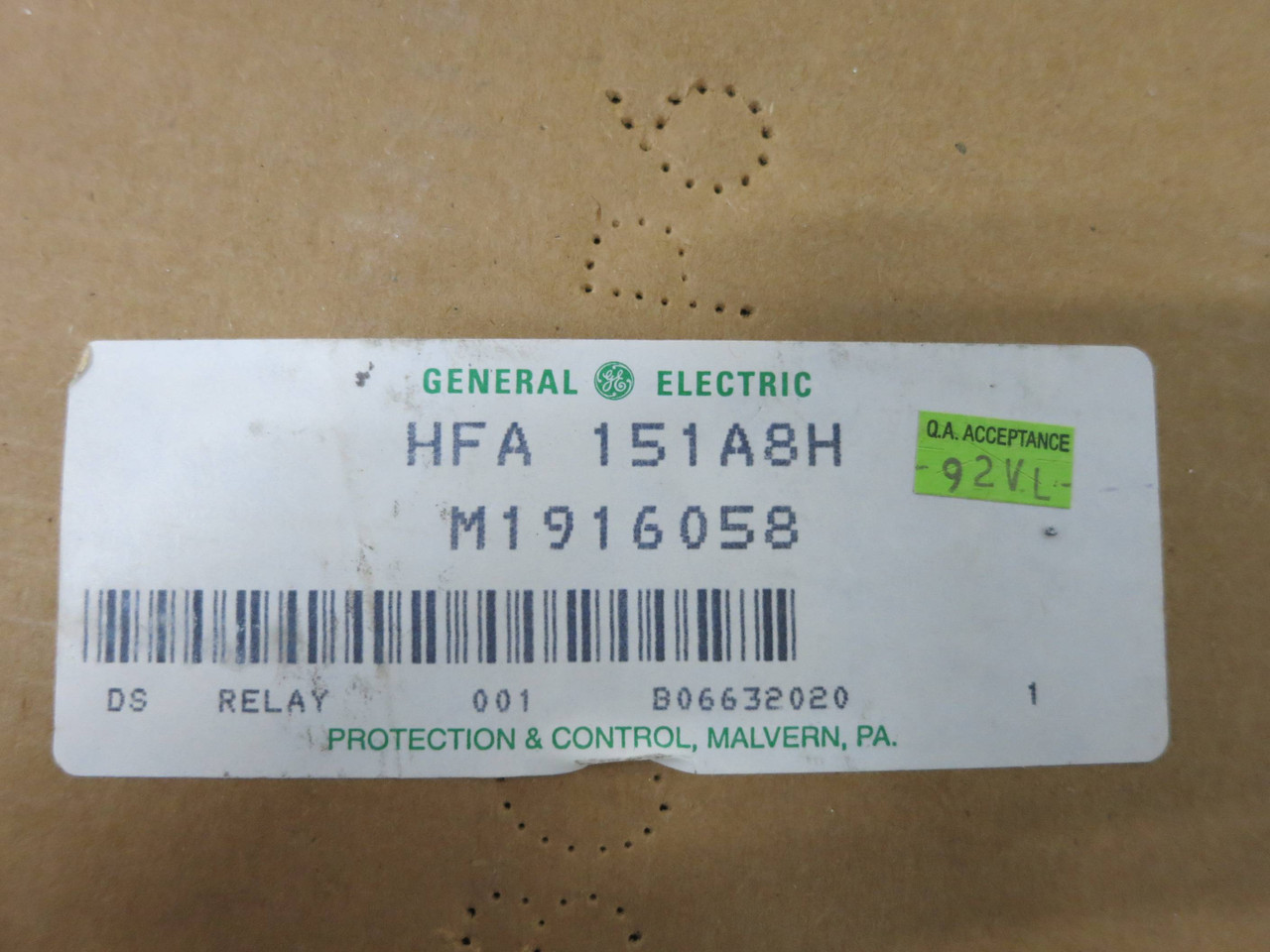 NEW GE 12HFA151A8H Auxiliary Relay Type HFA-151A8H General Electric (DW1835-1)