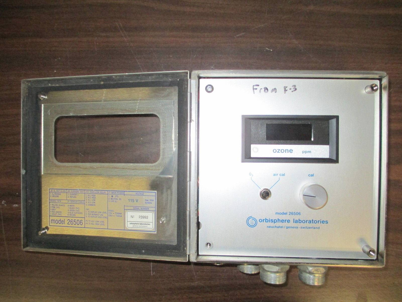 Orbisphere Laboratories Model 26506 Controller Ozone PPM Analyzer 115 VAC (EBI3245-2)