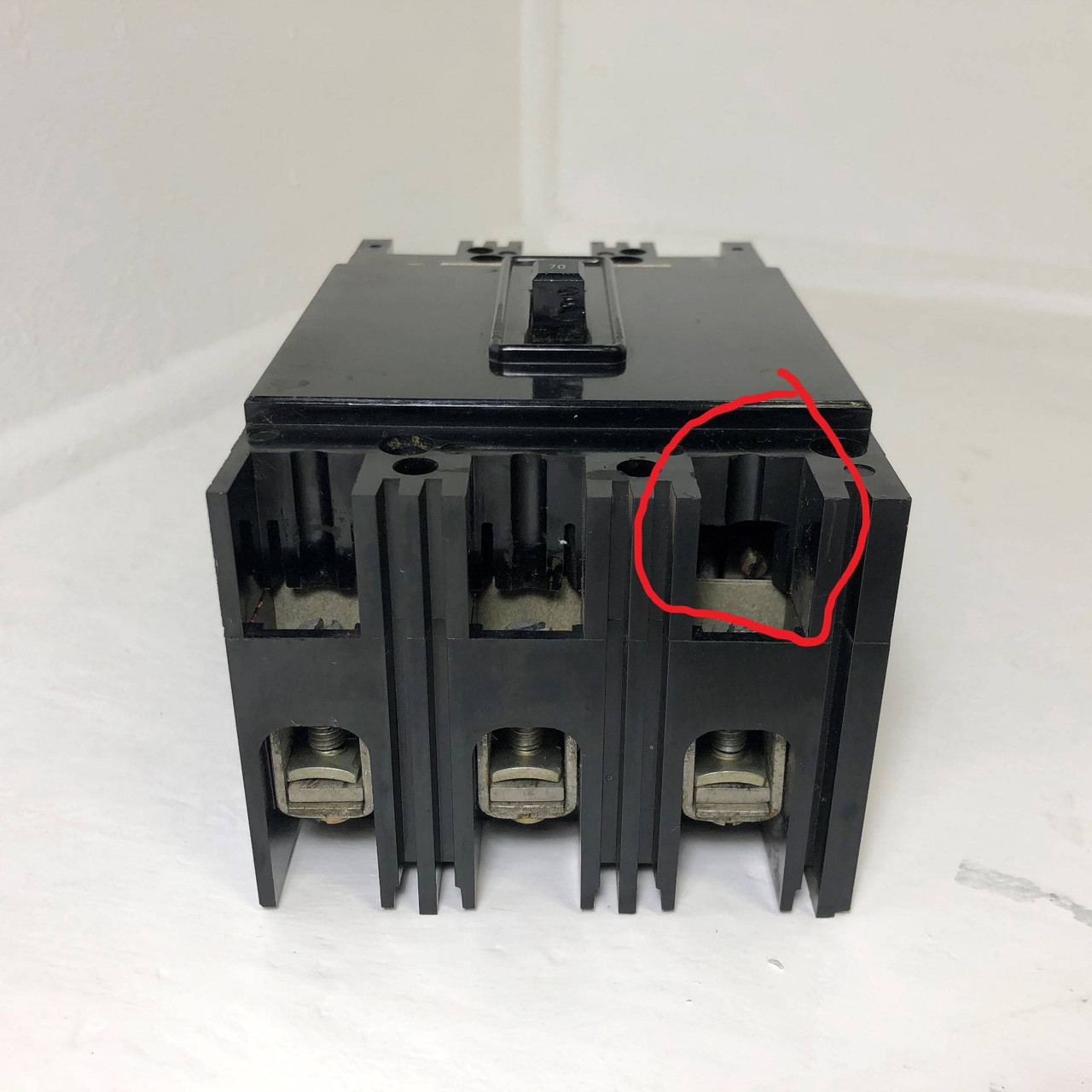 CH Westinghouse FA3070 70A Circuit Breaker 480/600V 3 Pole Type FA 70 Amp flaw (EM3862-4)