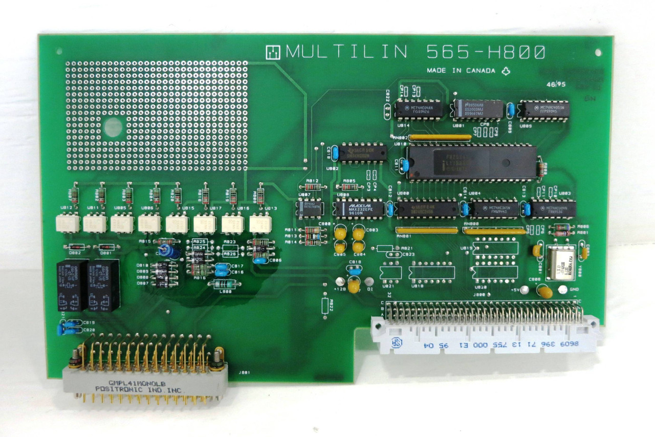 GE Multilin 565-H800 Rev E4 Motor Protection Relay Option Board 565H 1218-0008 (DW1878-1)