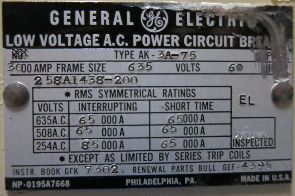 GE AK-3A-75 3000A w LSG MicroVersa PM Trip EO General Electric Air Breaker (GA0032-1)