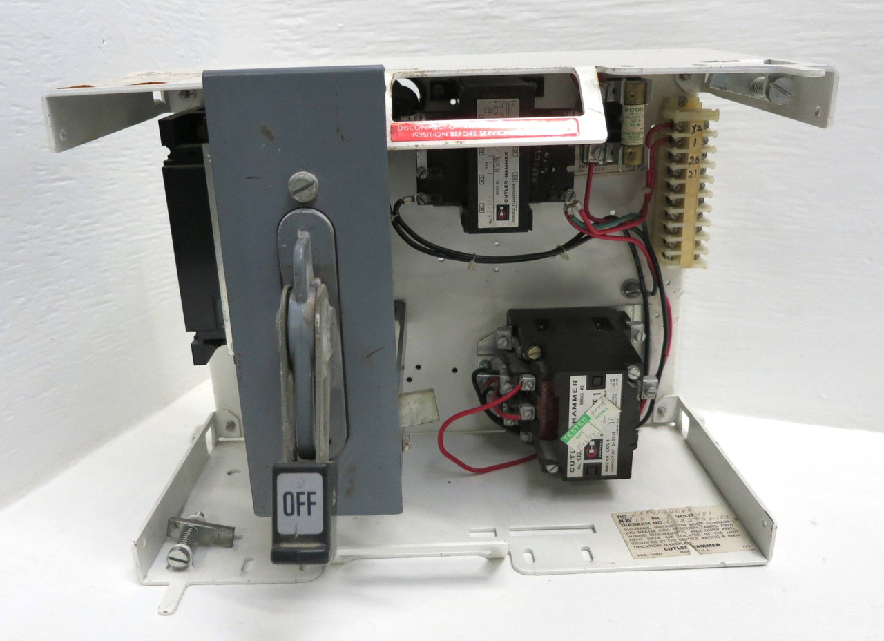 Cutler Hammer F10 Unitrol Size 1 Contactor 25A Breaker Type 12" MCC Bucket 25Amp (DW1899-10)