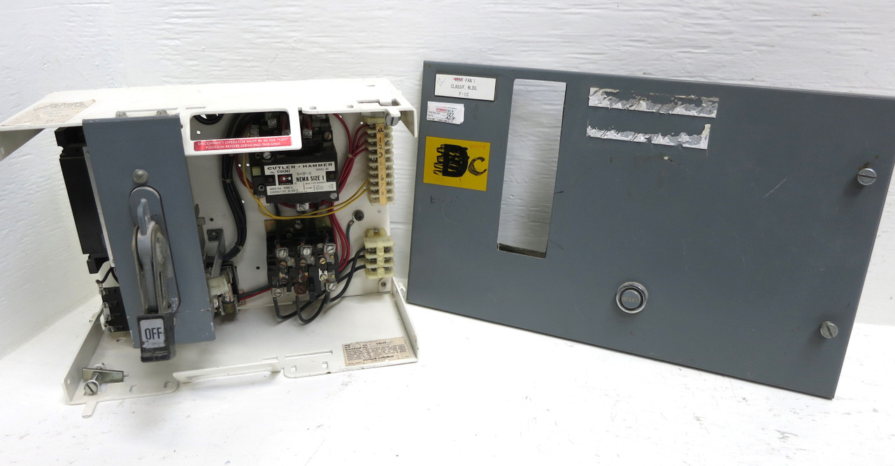Cutler Hammer F10 Unitrol Size 1 Starter 30A Breaker Type 12" MCC Bucket 30 Amp (DW1929-1)
