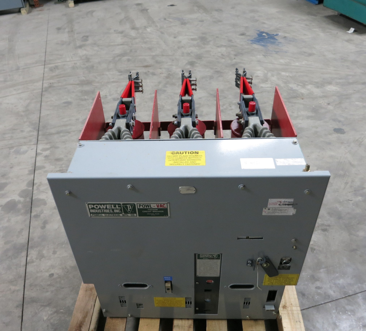 Powell Industries 1200A 15kV 15PV1000-2 125DC Powl-Vac Vacuum Breaker PowlVac GE (GA0038-1)