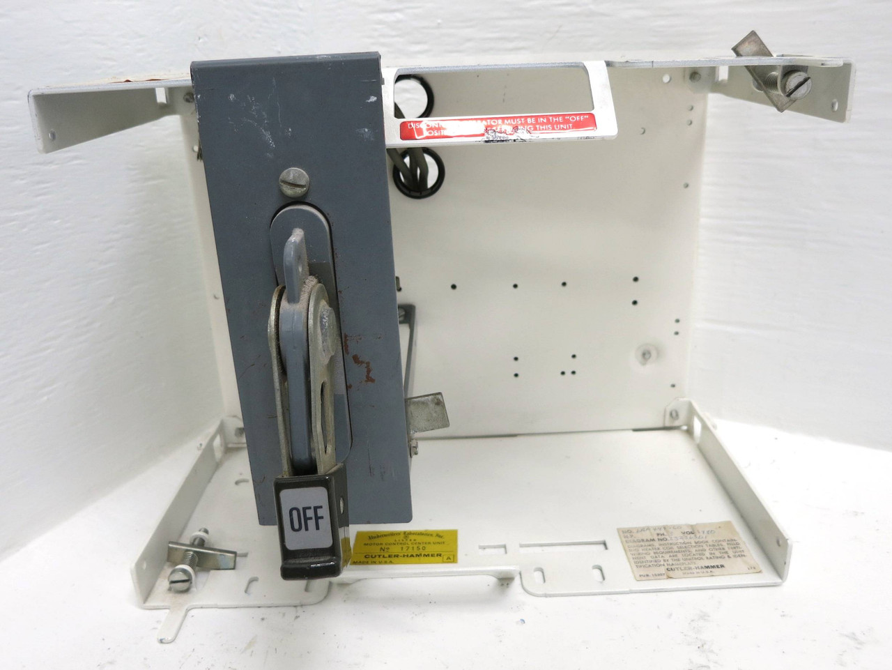 Cutler Hammer F10 Unitrol 30A MCC Feeder Bucket Breaker Type 12" MCCB 30 Amp C-H (DW1935-4)