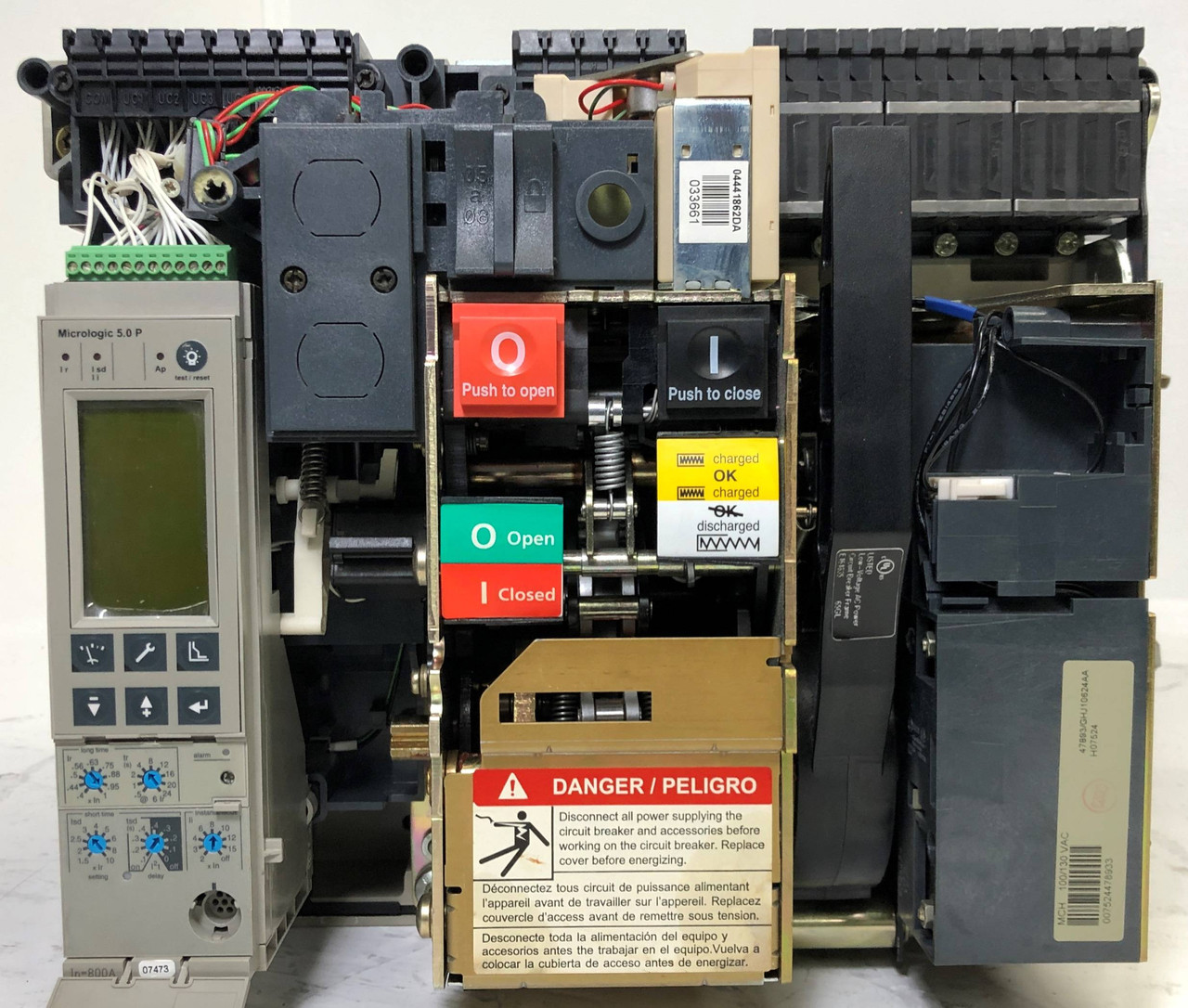 Square D NW08H2 800A MasterPact EO Breaker LSI 800 Amp 5.0P Trip Shunt & Fingers (EM3881-3)