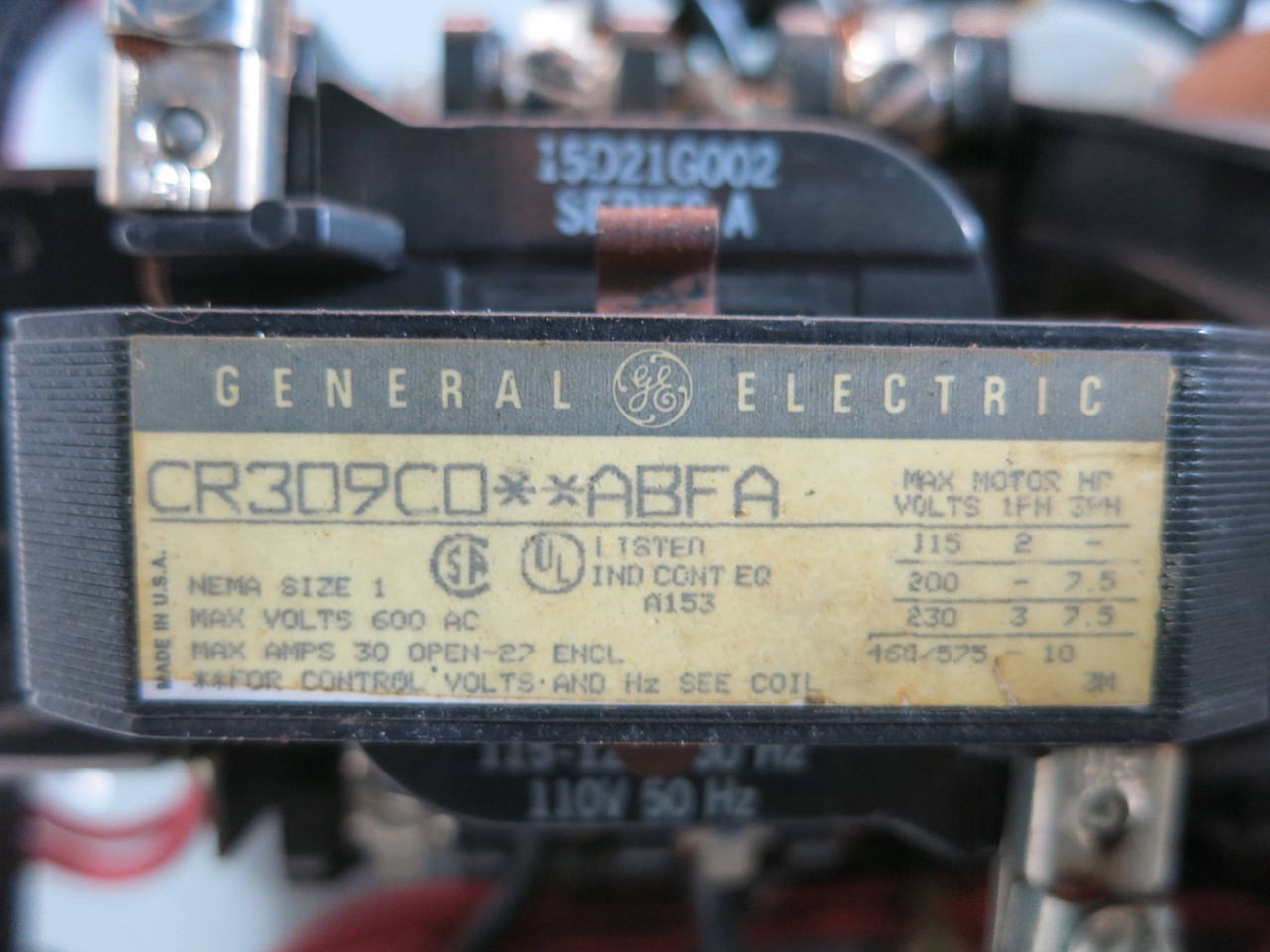 GE 8000 Two Speed Reversing Size 1 Starter 30 Amp Fusible 24" MCC Bucket 30A 2 (DW2039-1)