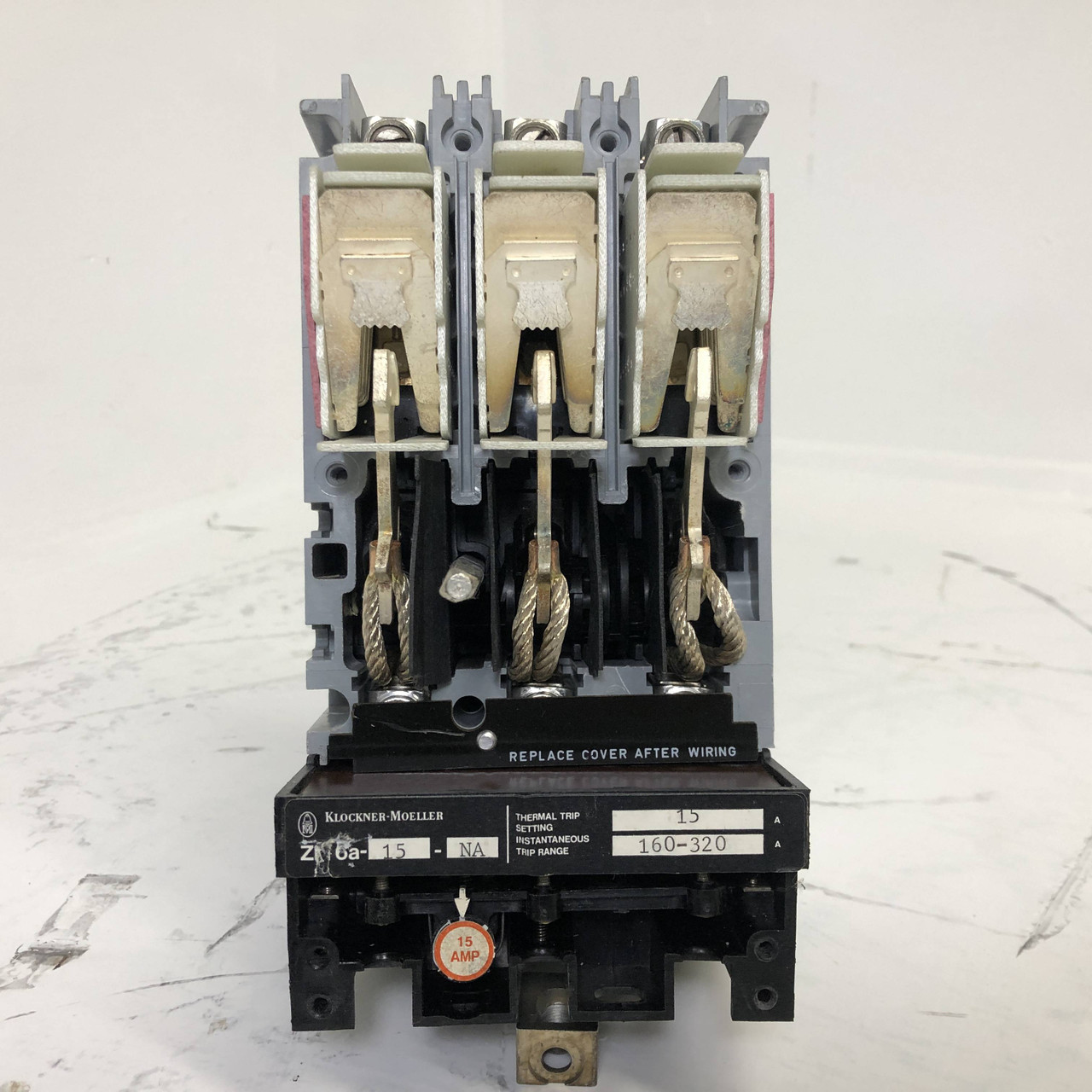 Klockner-Moeller NZMH6-63 63A Circuit Breaker w/ 15 Amp Trip ZM6A-15-NA 3 Pole (EM3899-2)