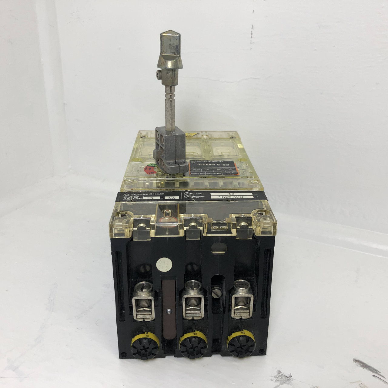 Klockner-Moeller NZMH6-63 63A Circuit Breaker w/ 15 Amp Trip ZM6A-15-NA 3 Pole (EM3899-1)