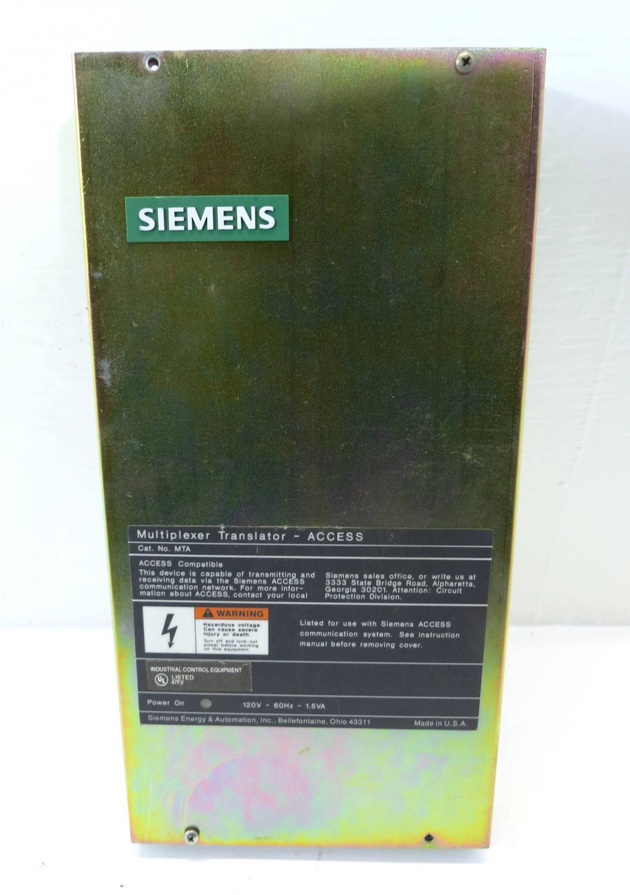 Siemens MTA Multiplexer Translator ACCESS Module 120V 1.5VA (DW2052-3)