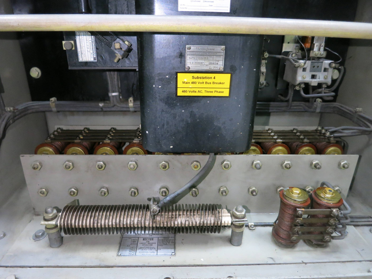 Westinghouse DA75 3000A Air Breaker w 3000 Amp Trip MO Shunt Rectifier Aux DA 75 (GA0090-1)