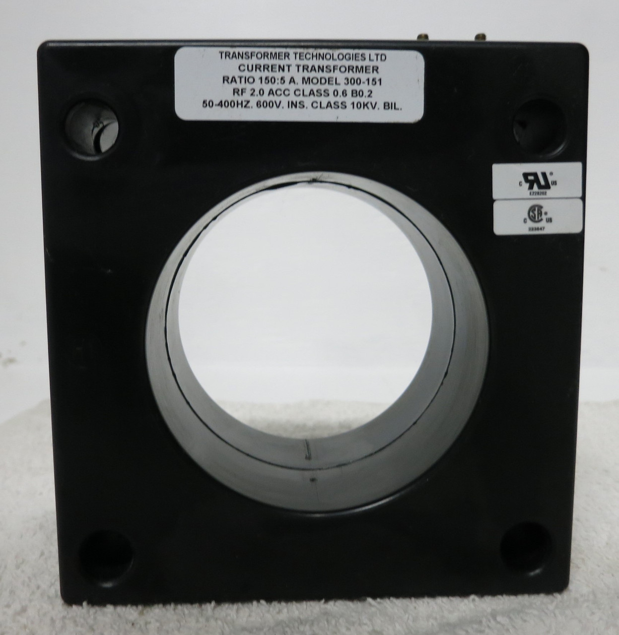 Transformer Technologies Ltd 300-151 Current Transformer Ratio 150:5 A 1.2 B0.2 (GA0110-7)