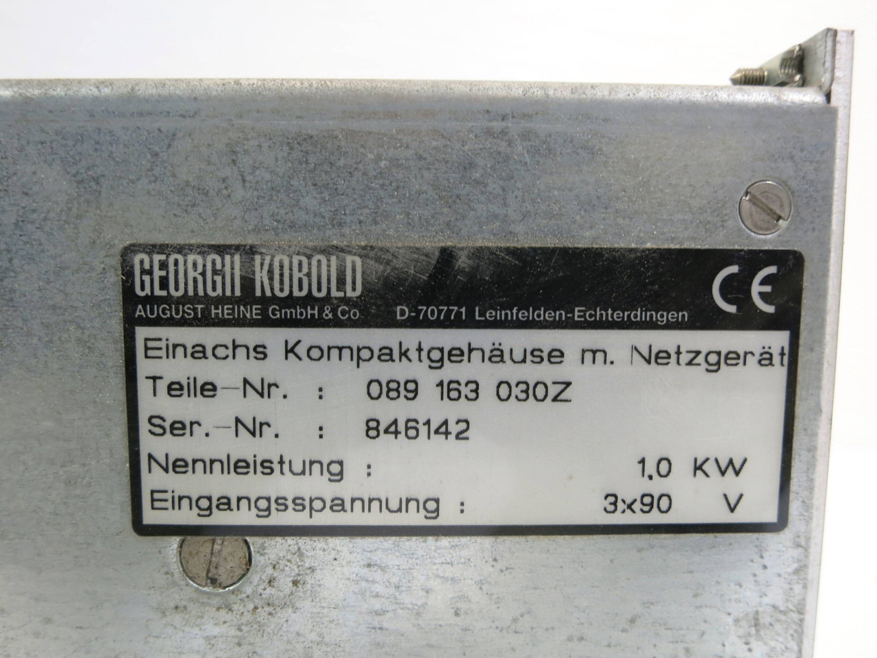 Georgii Kobold 089-163-030Z 2-Slot Chassis ESR-A1062 KSV 5/15 M2-K5/P1 PLC Board (DW2117-2)