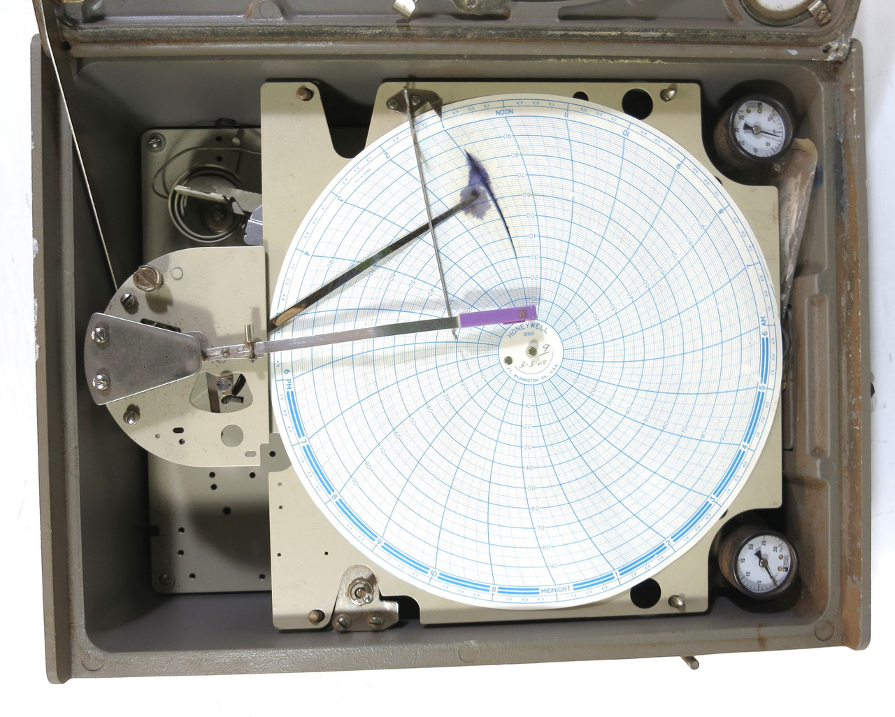 Honeywell 602P1-D-91-111-74-H-Q-66 Circular Chart Data Recorder Class 60 (DW2123-1)