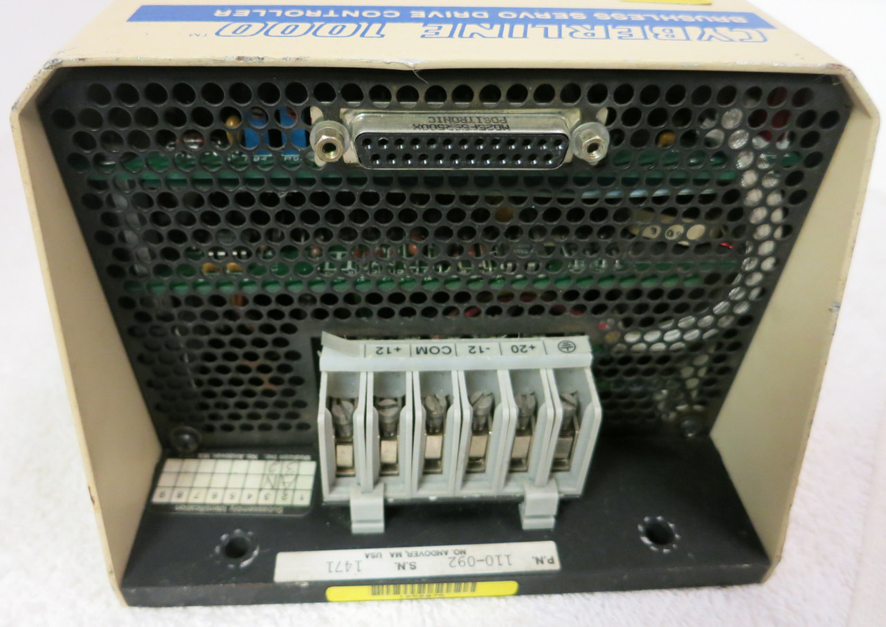ICC Cyberline 1000 110-092 Brushless Servo Drive Controller PLC Gould 110092 (GA0127-4)