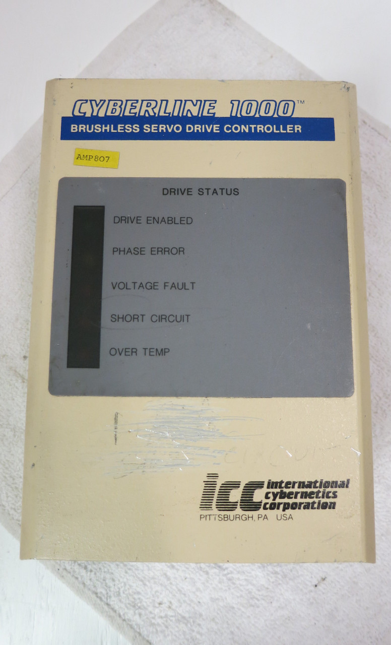 ICC Cyberline 1000 110-092 Brushless Servo Drive Controller PLC Gould 110092 (GA0127-4)