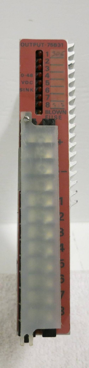 Industrial Control Equipment 75B31 48 VDC Output Module PLC Uticor Rev E2 Red (GA0133-1)