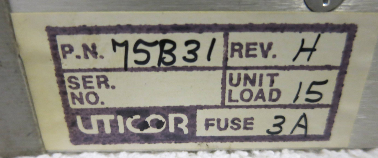 Industrial Control Equipment 75B31 48 VDC Output Module PLC Uticor Rev H Blue (GA0132-17)