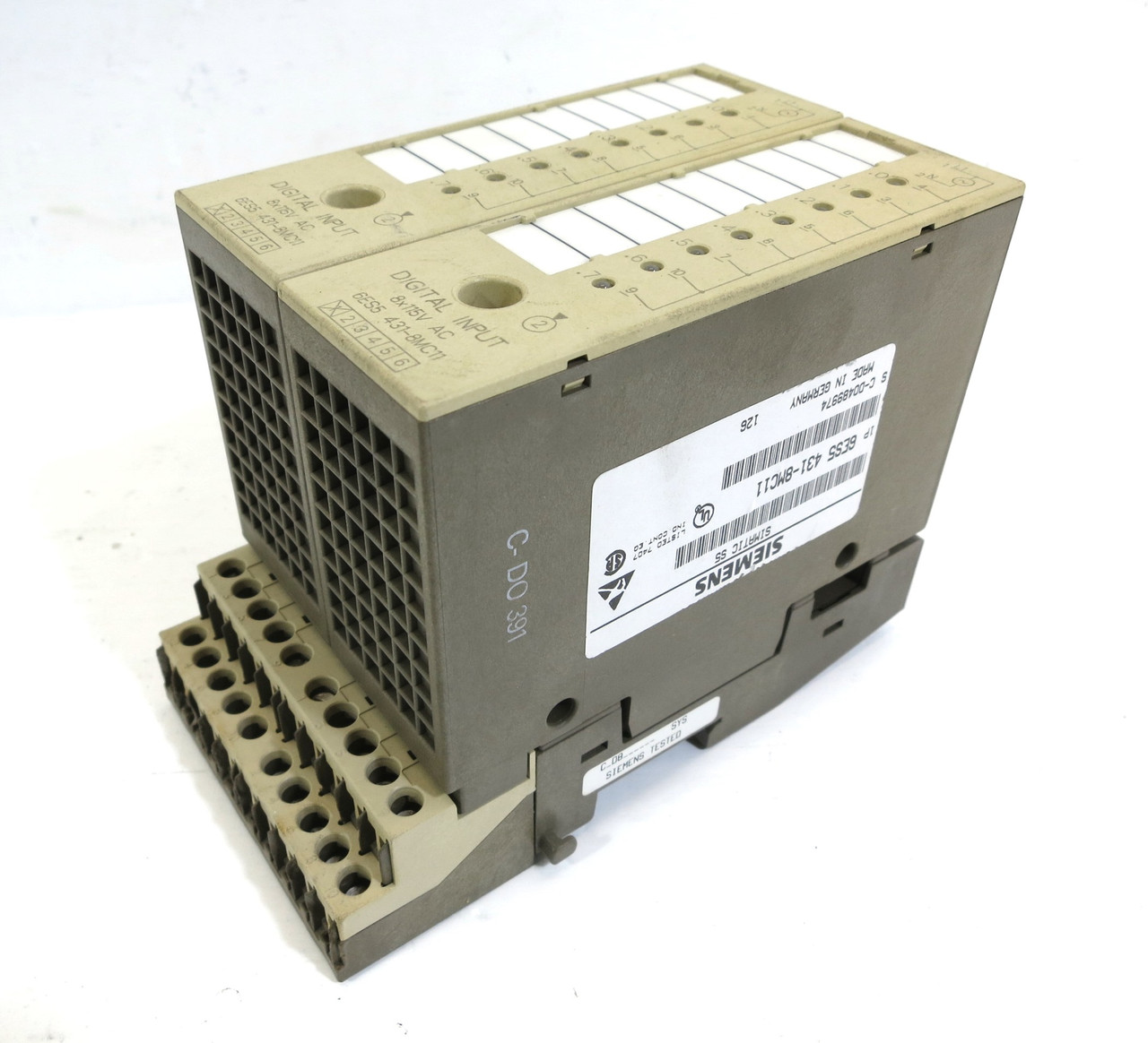 Siemens 6ES5 431-8MC11 Digital Input Modules w/ Base S5-100U 4318MC11 S5100U (DW2159-5)