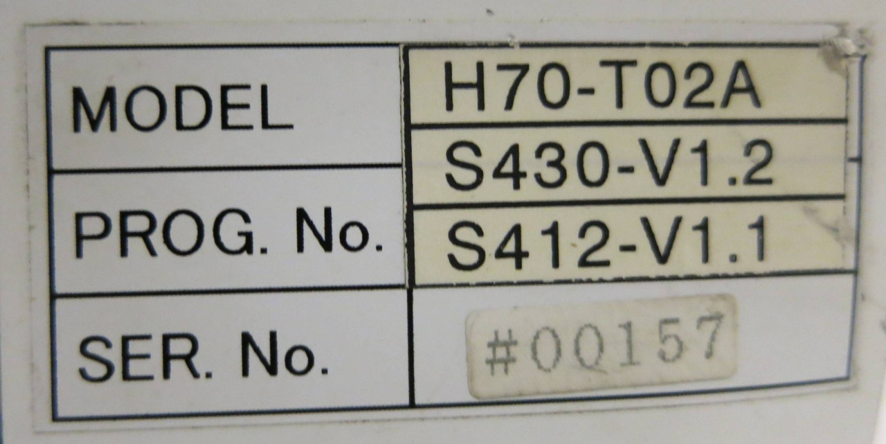 Weltronic H70-T02A S430-V1.2  Inverter Weld Timer PLC S412-V1.1 100C03-400-0 (GA0146-1)